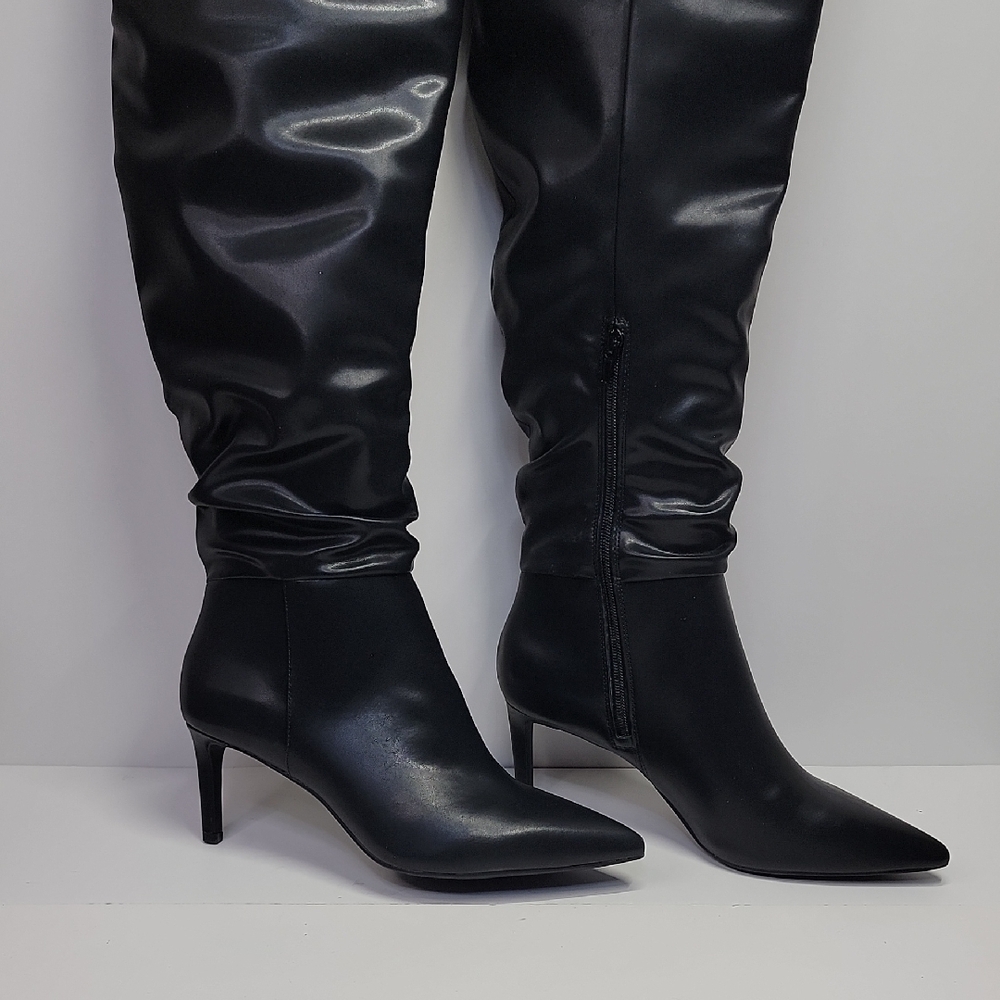 INC NIB BLACK OVER THE KNEE HEELED BOOTS